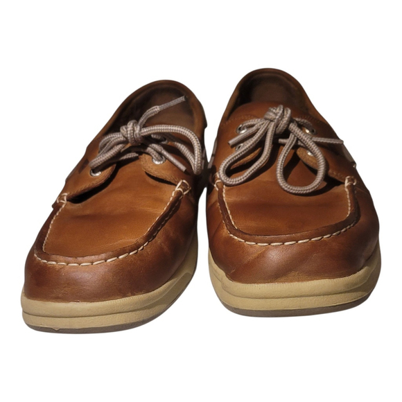 Sperry Top Sider Men's SZ 13 Billfish 3 Eye Ultralite Boat Shoes Tan Leather - Picture 1 of 10